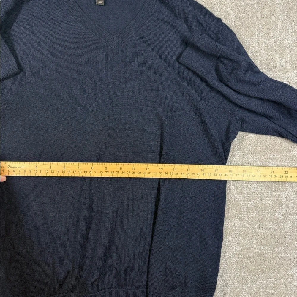 Banana Republic 100% Merino Wool Casual V-Neck Blue Sweater Men Size M